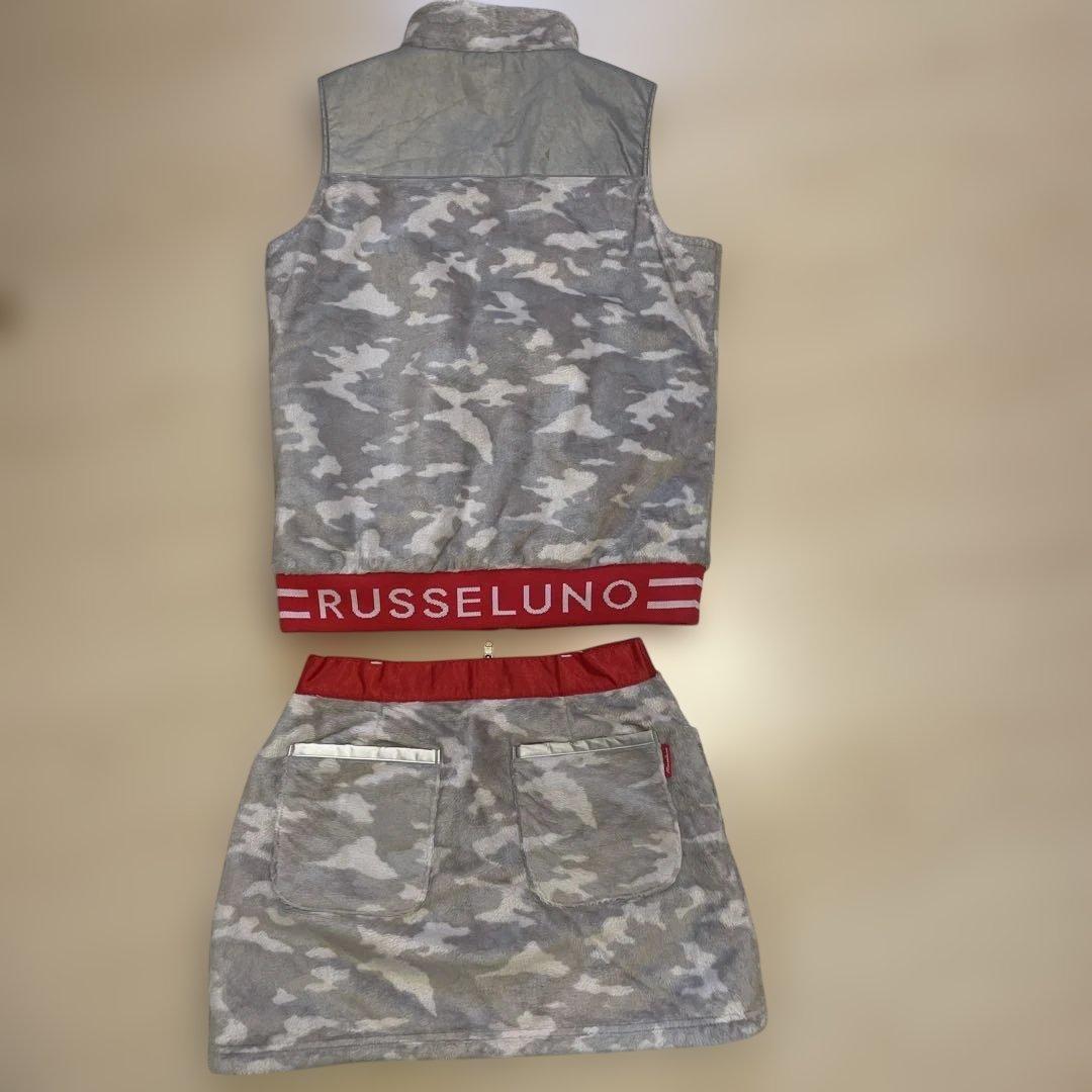 値下げ！ラッセルノ　リバーシブル中綿ベスト スカート上下セット