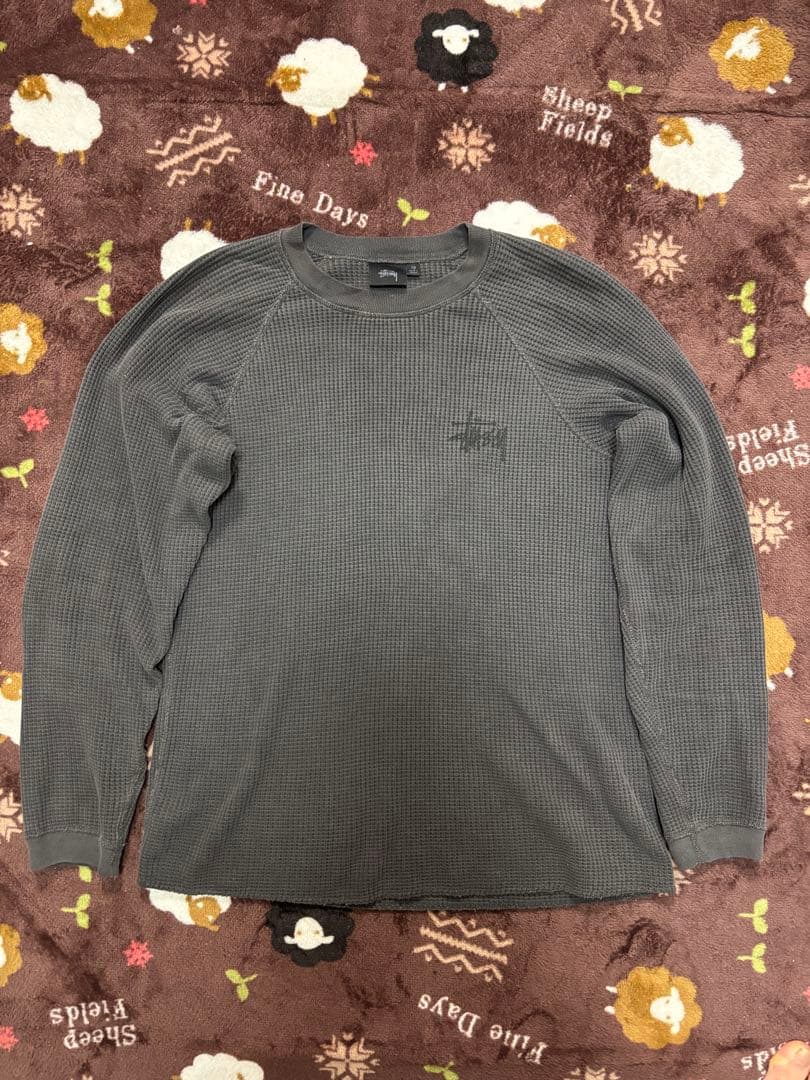 stussy BASIC STÜSSY THERMAL グレーサーマル　xs