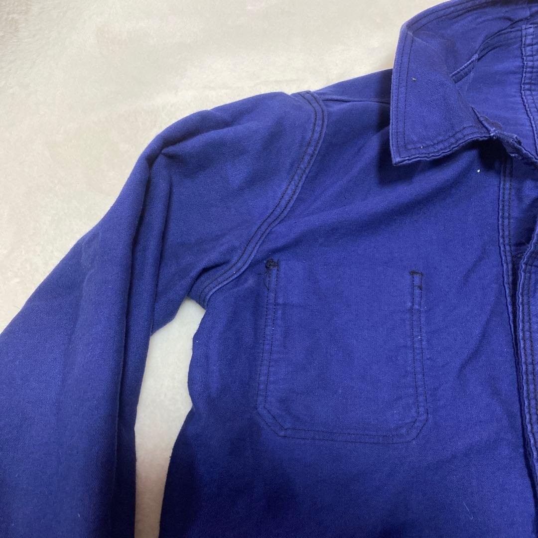 60s フレンチ モールスキンジャケット カバーオール 古着 ブランド不明