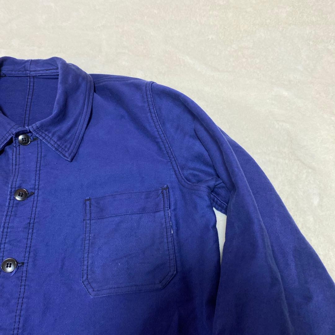 60s フレンチ モールスキンジャケット カバーオール 古着 ブランド不明