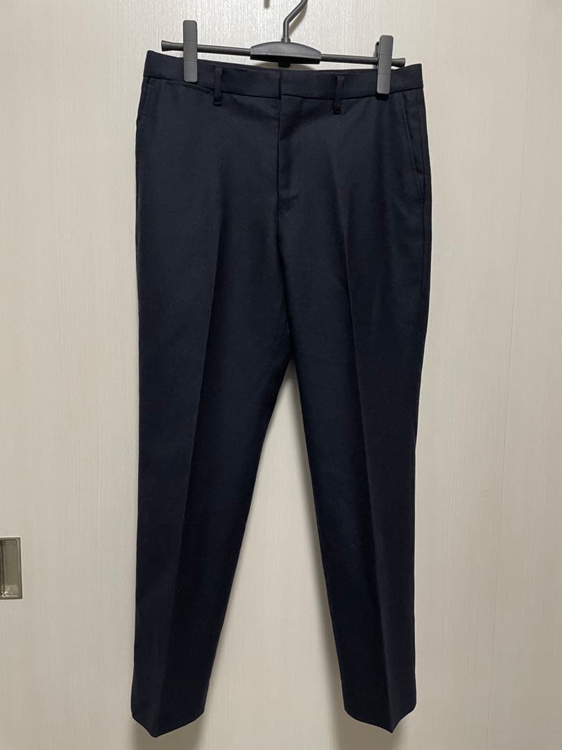 極美品 ユニクロ +J ウール セットアップ ネイビー サイズS