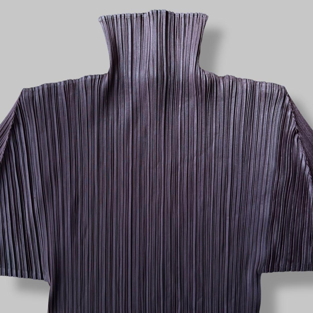 【RR様】プリーツプリーズ ロングワンピース マキシ丈 ハイネック ボルドー L