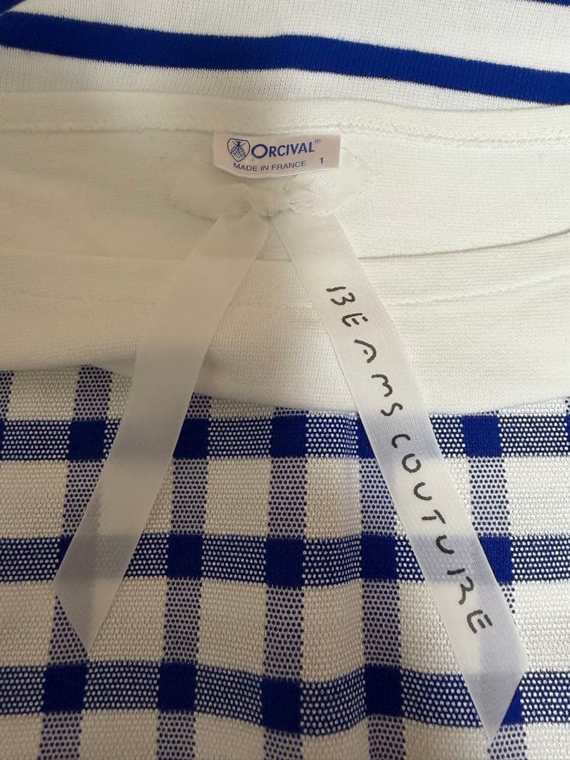 〈ORCIVAL × BEAMS COUTURE〉ギンガムチェックプリントシャツ