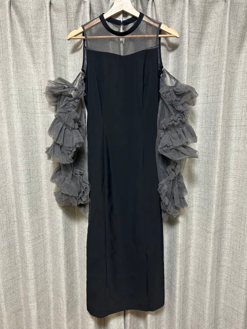 Kana チュールフリルスリーブIライン 2way ドレス