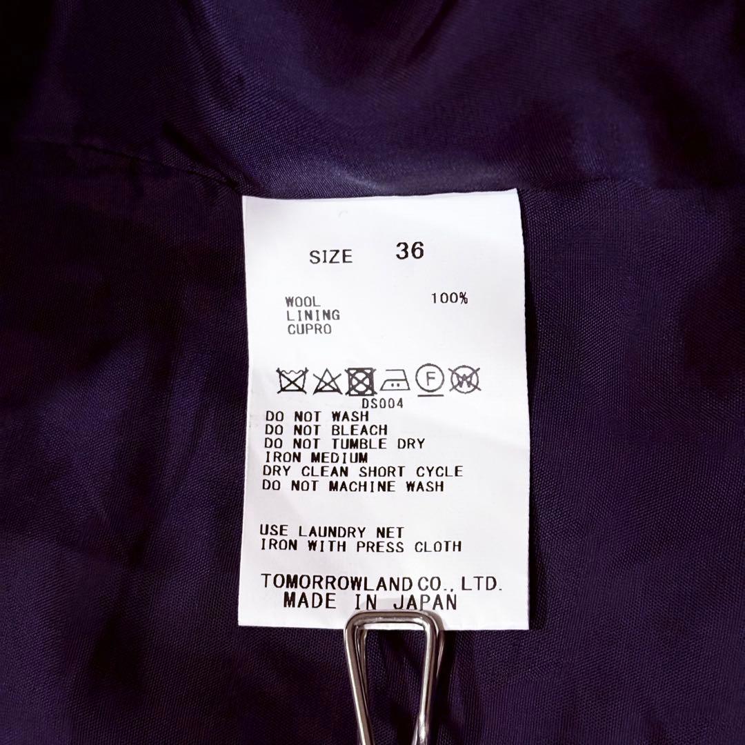 マカフィー ウール ダブルブレスト ジャケット　金ボタン 紺ブレ S