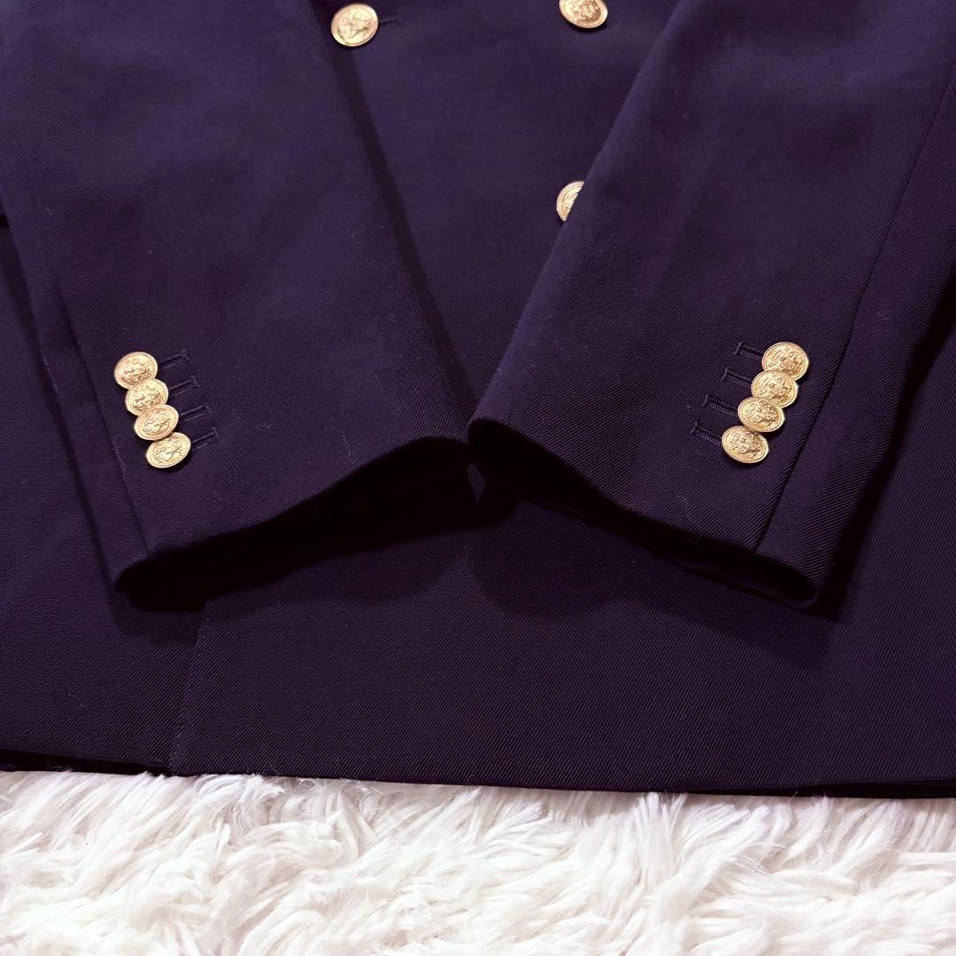 マカフィー ウール ダブルブレスト ジャケット　金ボタン 紺ブレ S