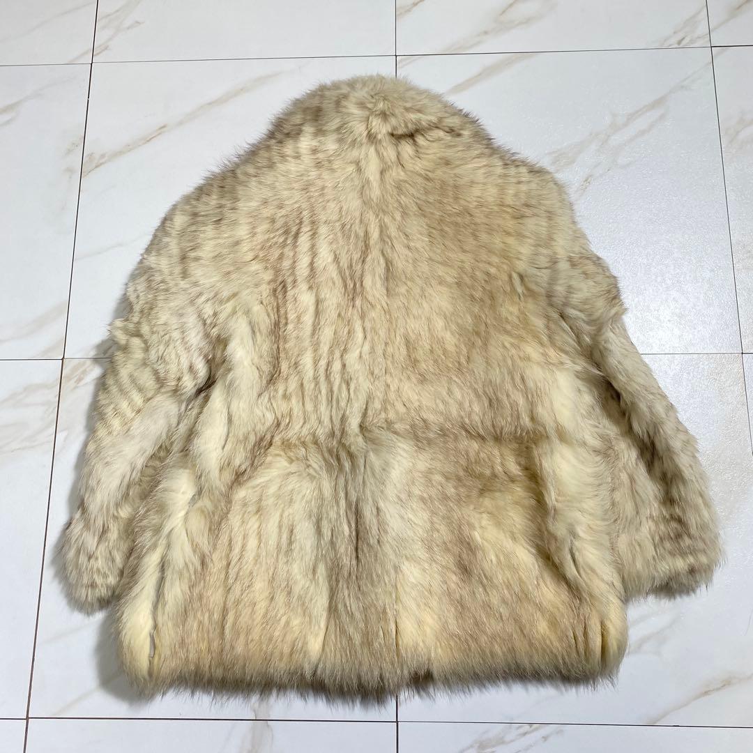 希少♡三越 西ドイツ製 最高級シルバーフォックスファーコート もこもこ