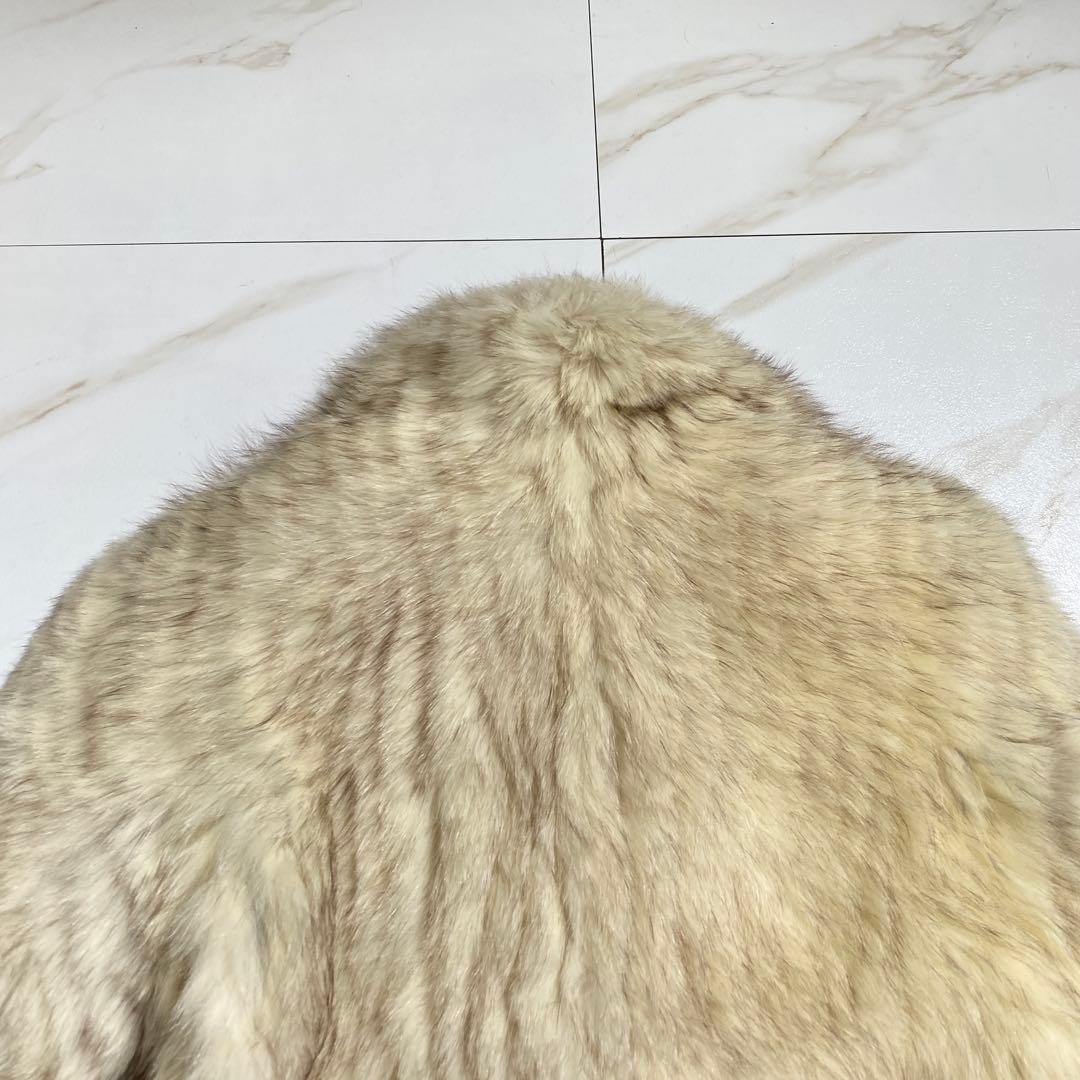 希少♡三越 西ドイツ製 最高級シルバーフォックスファーコート もこもこ