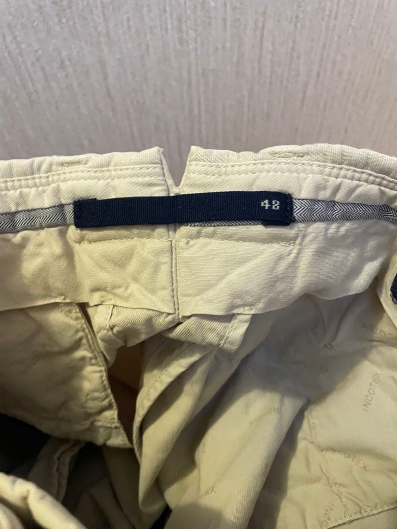 INCOTEXインコテックス　チノスラックス48クリーム色