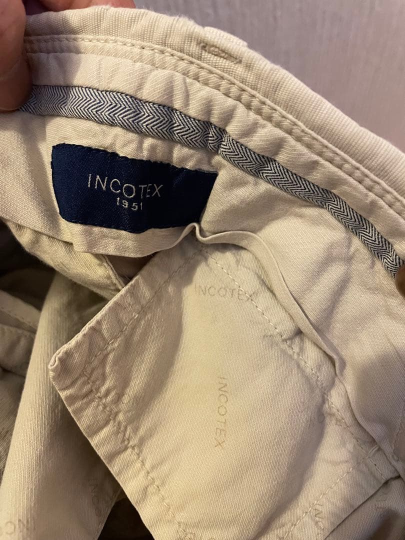 INCOTEXインコテックス　チノスラックス48クリーム色