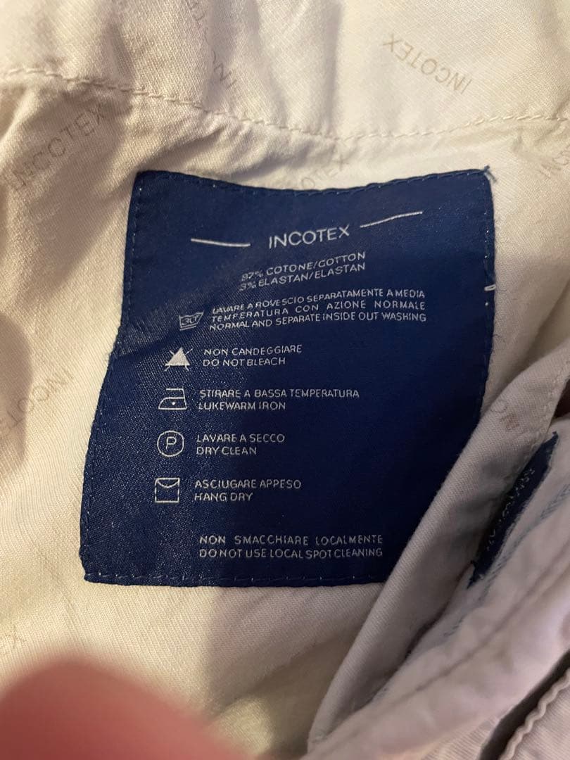 INCOTEXインコテックス　チノスラックス48クリーム色