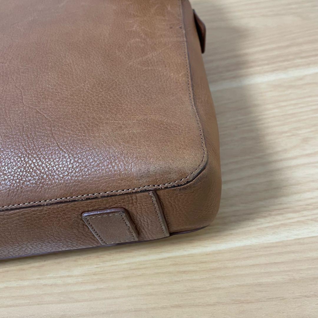 ダンヒル　ビジネスバッグ　ブリーフケース　キャメル　レザー　L3J381T