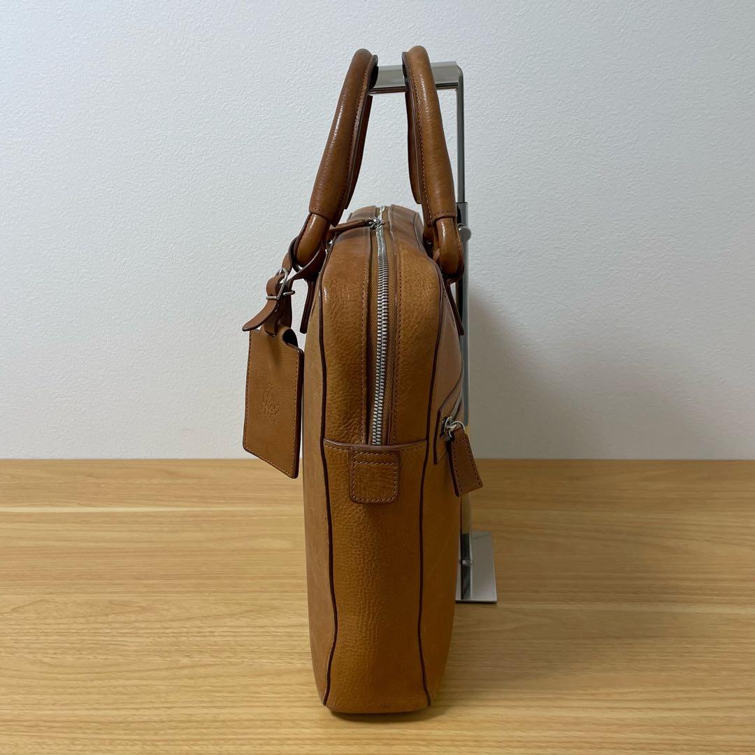 ダンヒル　ビジネスバッグ　ブリーフケース　キャメル　レザー　L3J381T