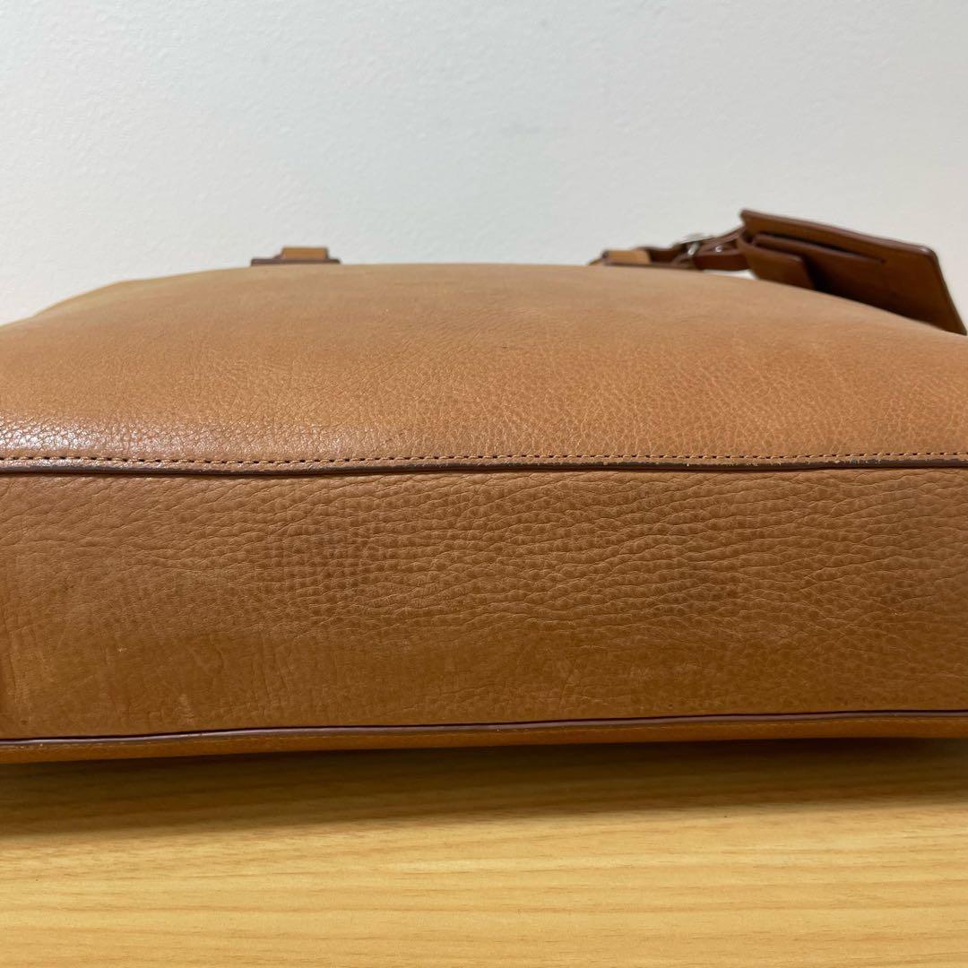 ダンヒル　ビジネスバッグ　ブリーフケース　キャメル　レザー　L3J381T