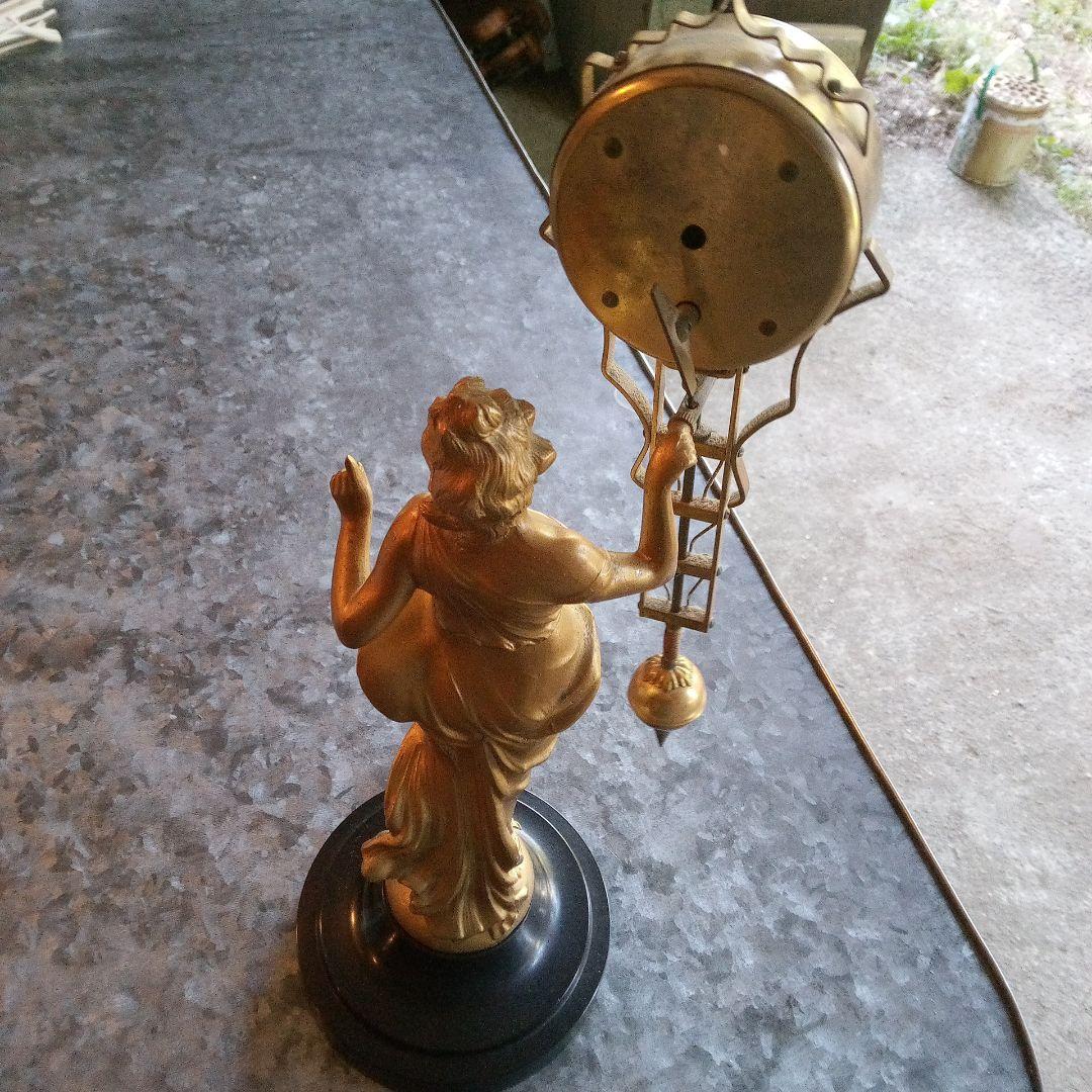 昭和レトロ 女神のネジまき「総体振置時計」MEIKO 箱付き　美品