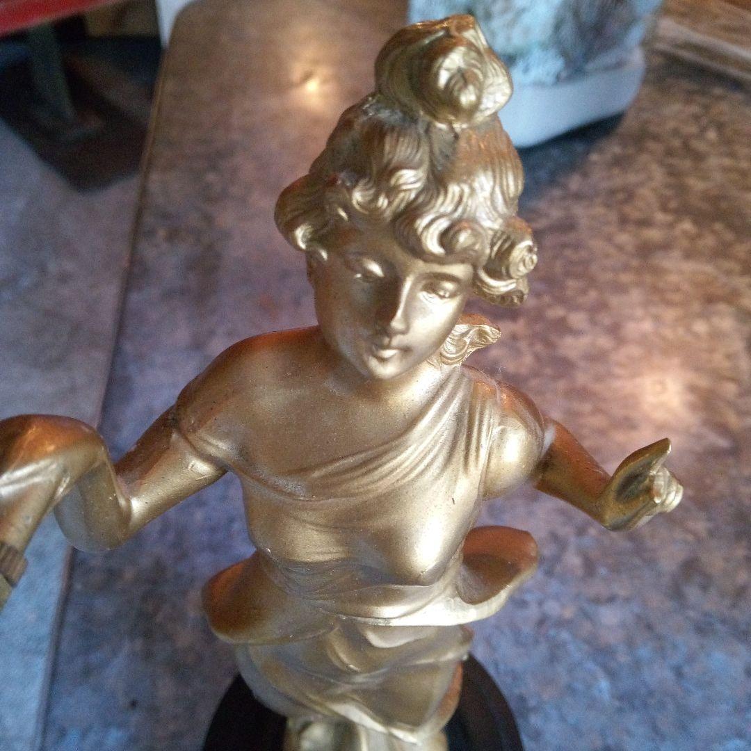 昭和レトロ 女神のネジまき「総体振置時計」MEIKO 箱付き　美品