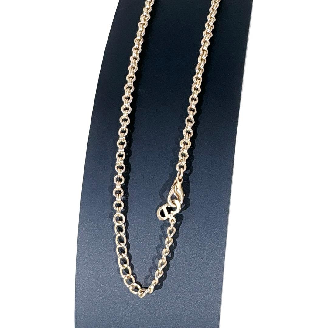 クリスチャンディオール CDロゴ ラインストーン ゴールド ネックレス