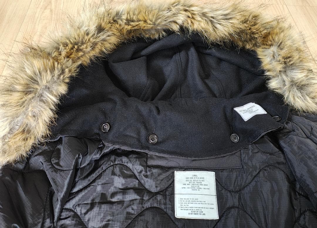 HOUSTON ヒューストン M-65パーカー ブラック