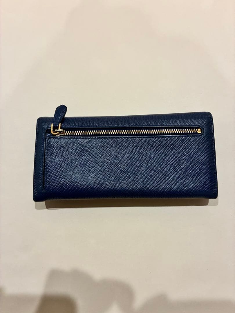 【美品】PRADA ネイビー 長財布 箱付き