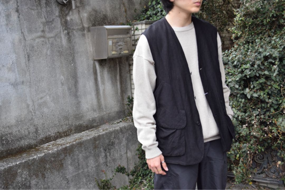 Comoli ヴィスコースリネンハンティングベスト　free size