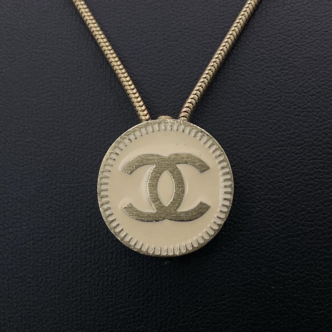 鑑定済み　オールド　シャネル　ココマーク サークル　ネックレス　ゴールド