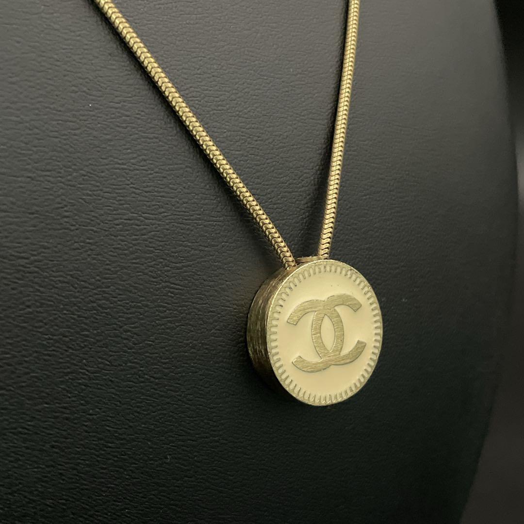 鑑定済み　オールド　シャネル　ココマーク サークル　ネックレス　ゴールド