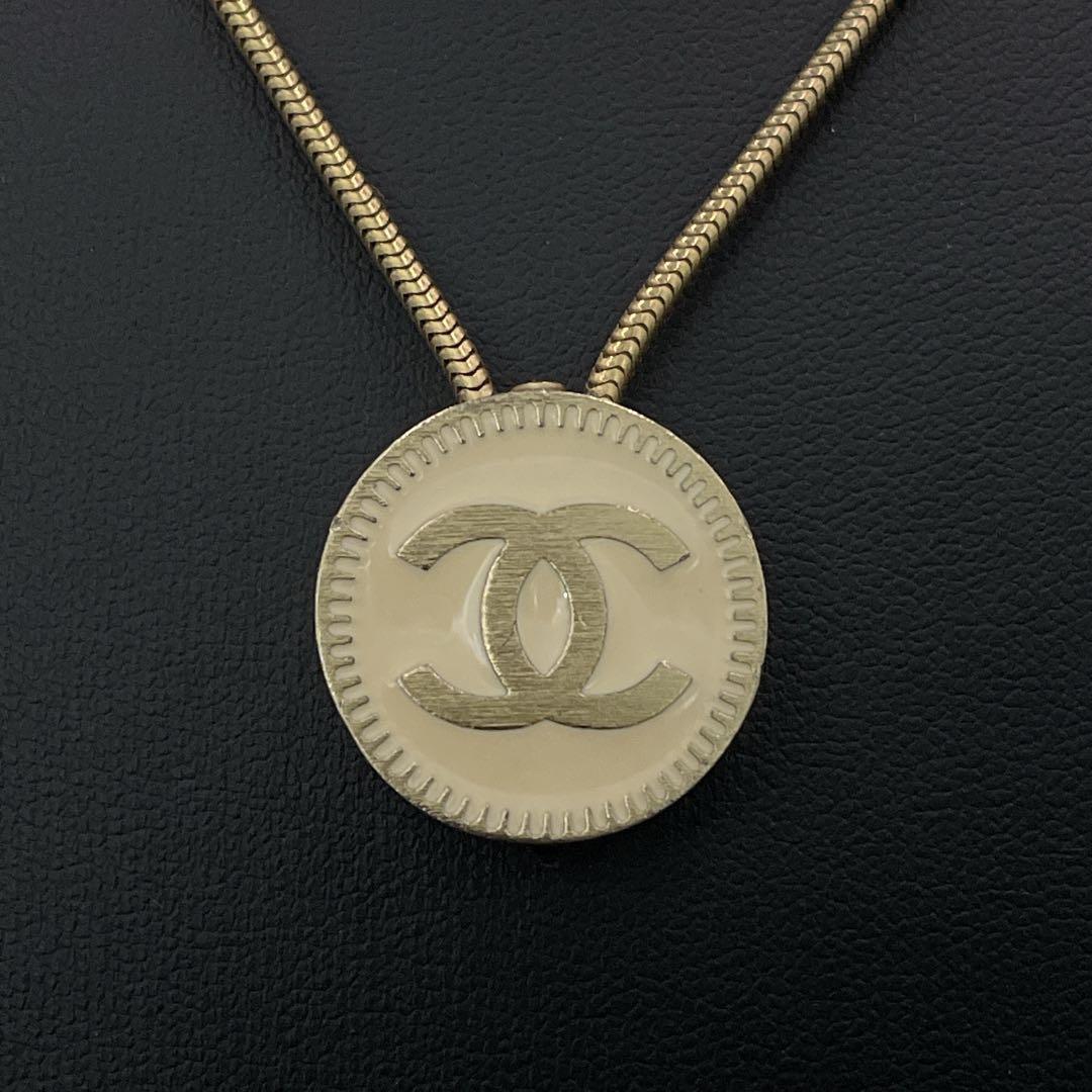 鑑定済み　オールド　シャネル　ココマーク サークル　ネックレス　ゴールド