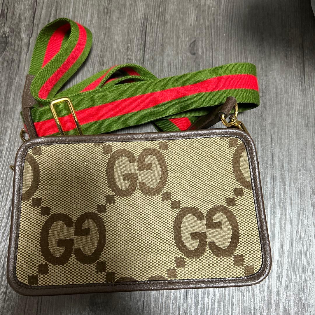 GUCCI ジャンボGGショルダーバックGGベージュメンズ