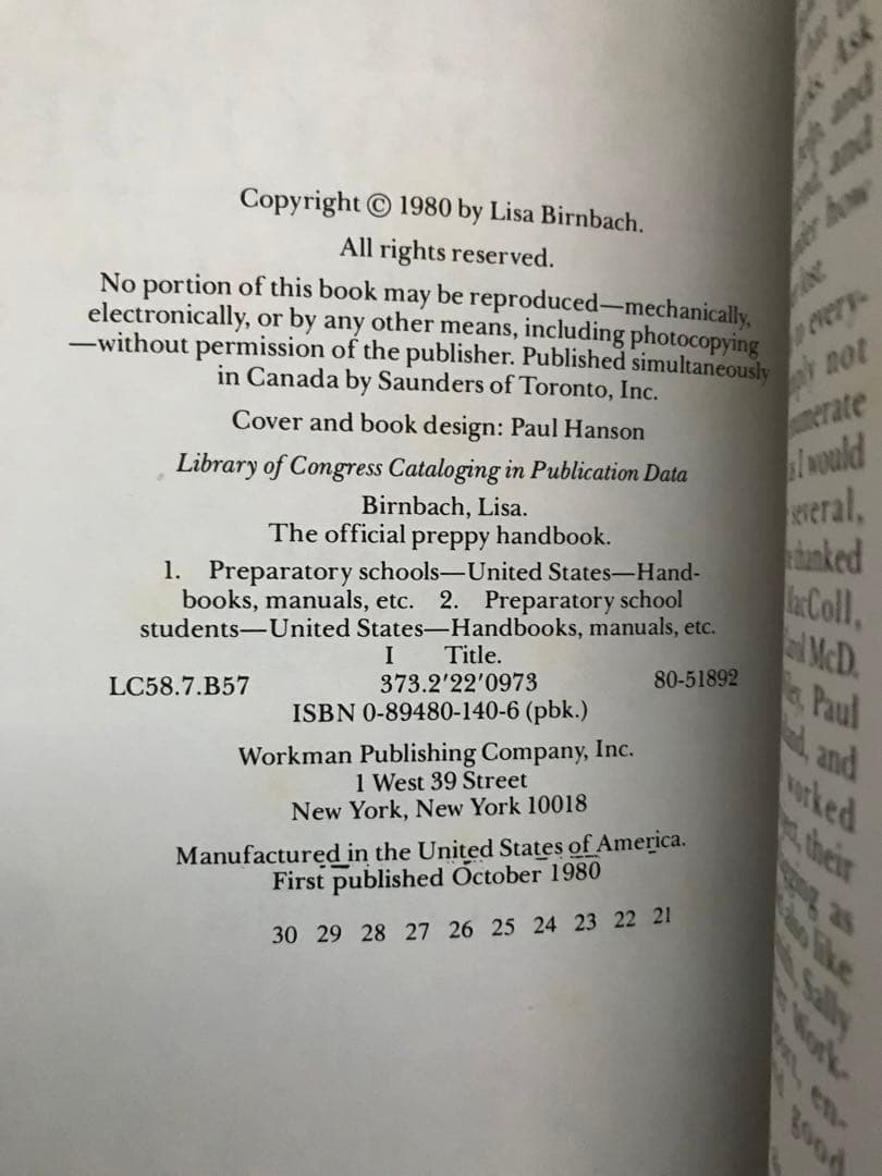 プレッピー「THE OFFICIAL PREPPY HANDBOOK」✳︎原書