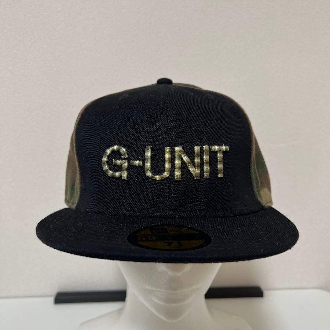 G-UNIT NEW ERA キャップ　クレイジーパターン　迷彩　刺繍　７5/8