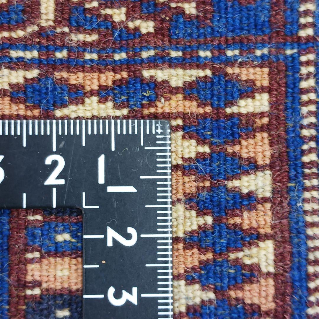 専用Y3139 パキスタン絨毯 ウール 手織り 187×126㎝ トライバルラグ