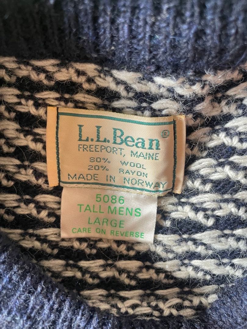 L.L.Bean バーズアイニット 80s ノルウェー製