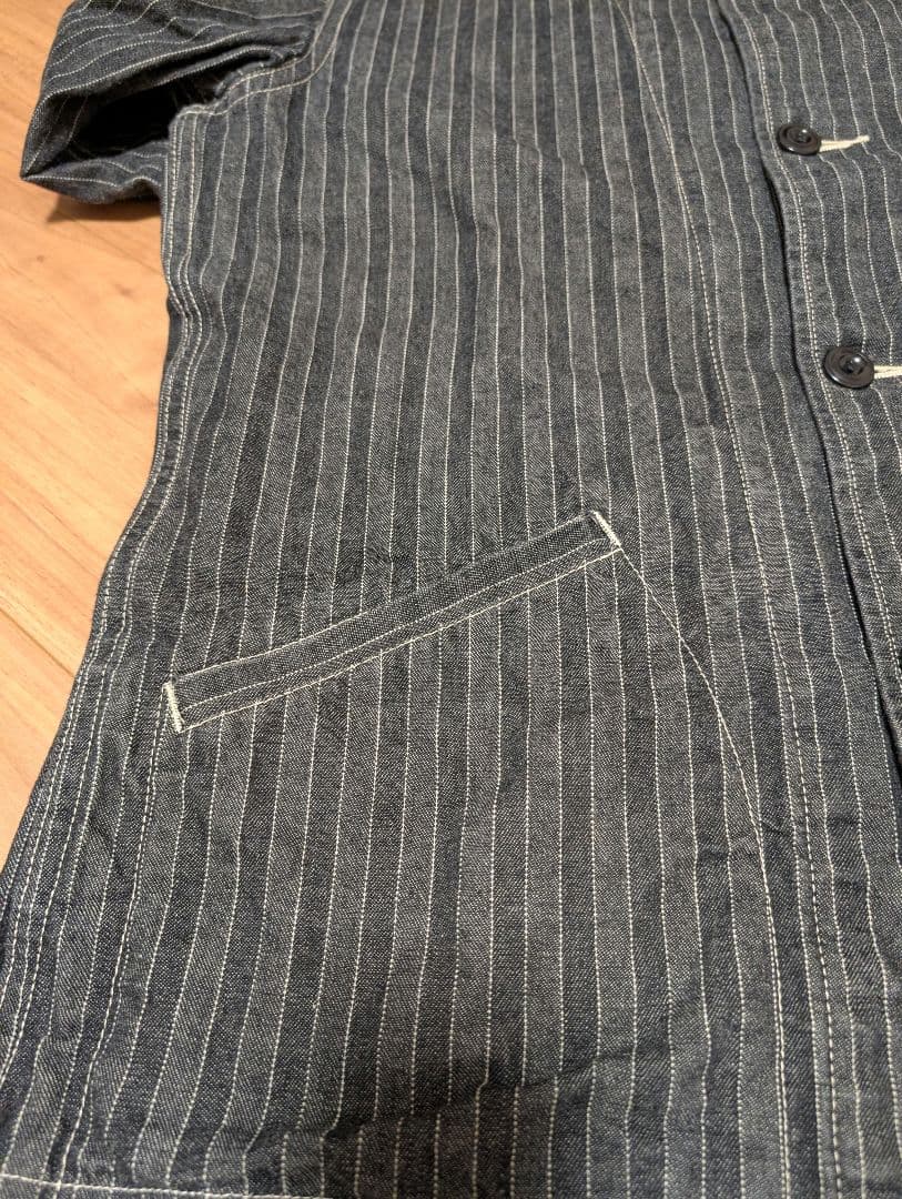 売り尽くし　最終値下げ　希少　SUGAR CANE ストライプカバーオール 40