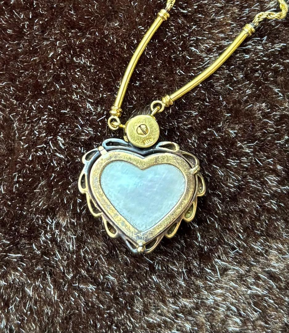 ハート型パールネックレス