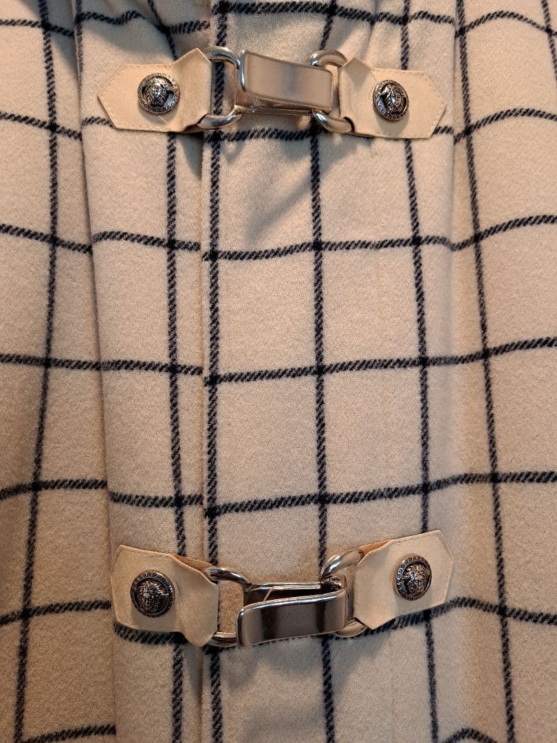 ✨VERSACE JEANS COUTURE✨ チェック柄ダッフルコートLサイズ