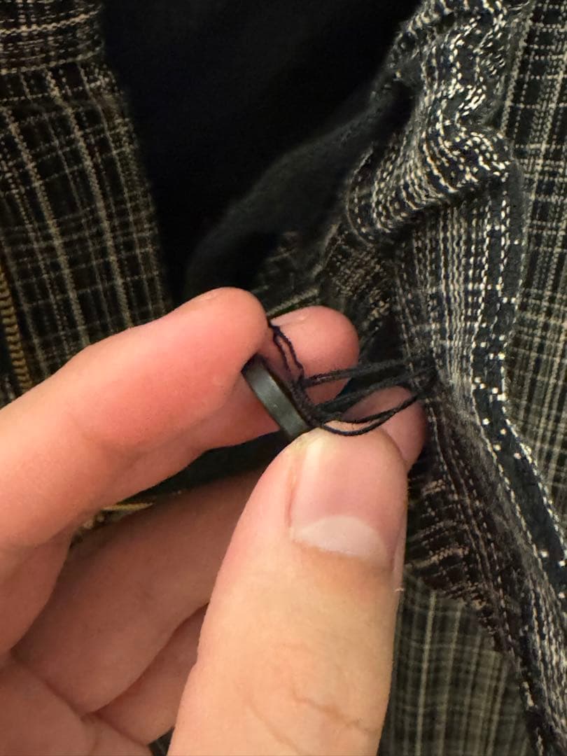 ULTERIOIR チェック柄ウエストゴムパンツ