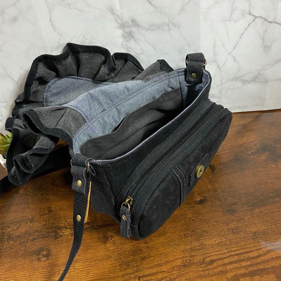 専用*No.29 デニムリメイク【お財布付きバッグ・フリル付き長財布】