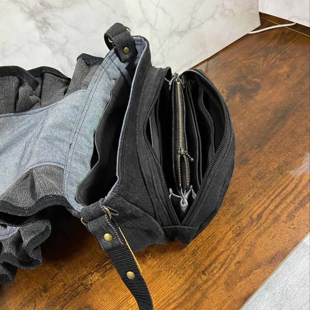 専用*No.29 デニムリメイク【お財布付きバッグ・フリル付き長財布】