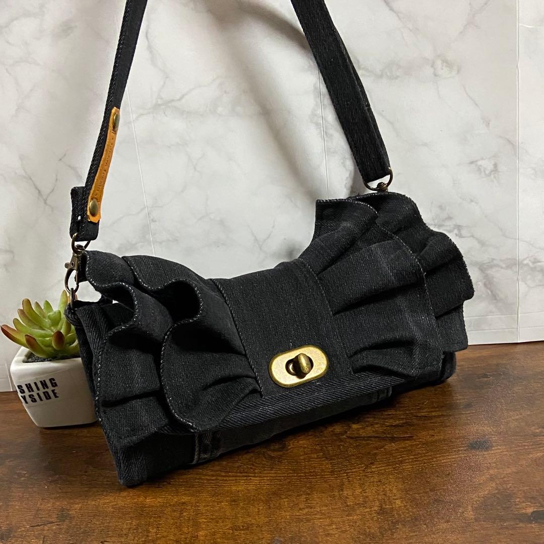 専用*No.29 デニムリメイク【お財布付きバッグ・フリル付き長財布】