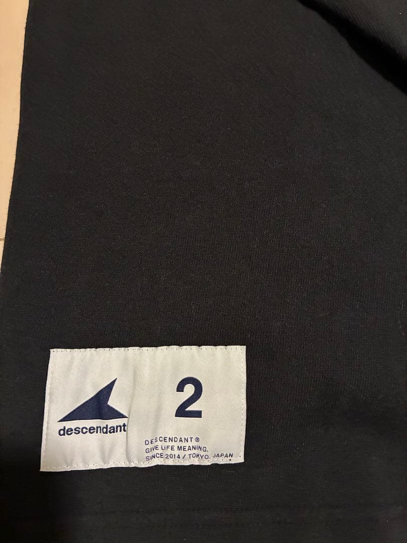 DESCENDANT 黒 長袖 ポロシャツ サイズ2