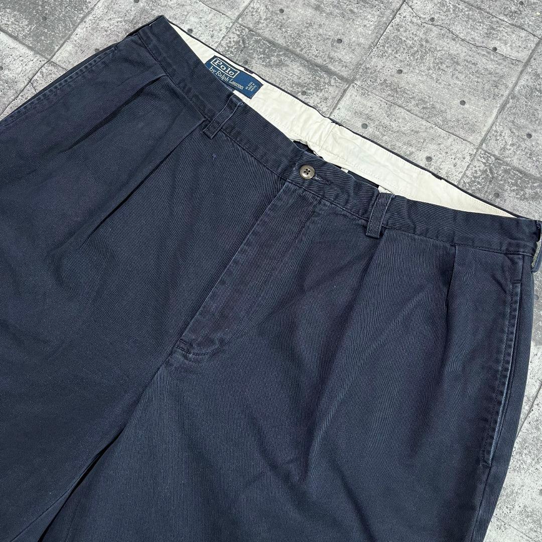 90-00s POLO ラルフローレン ポロチノ ANDREW ツータック 36