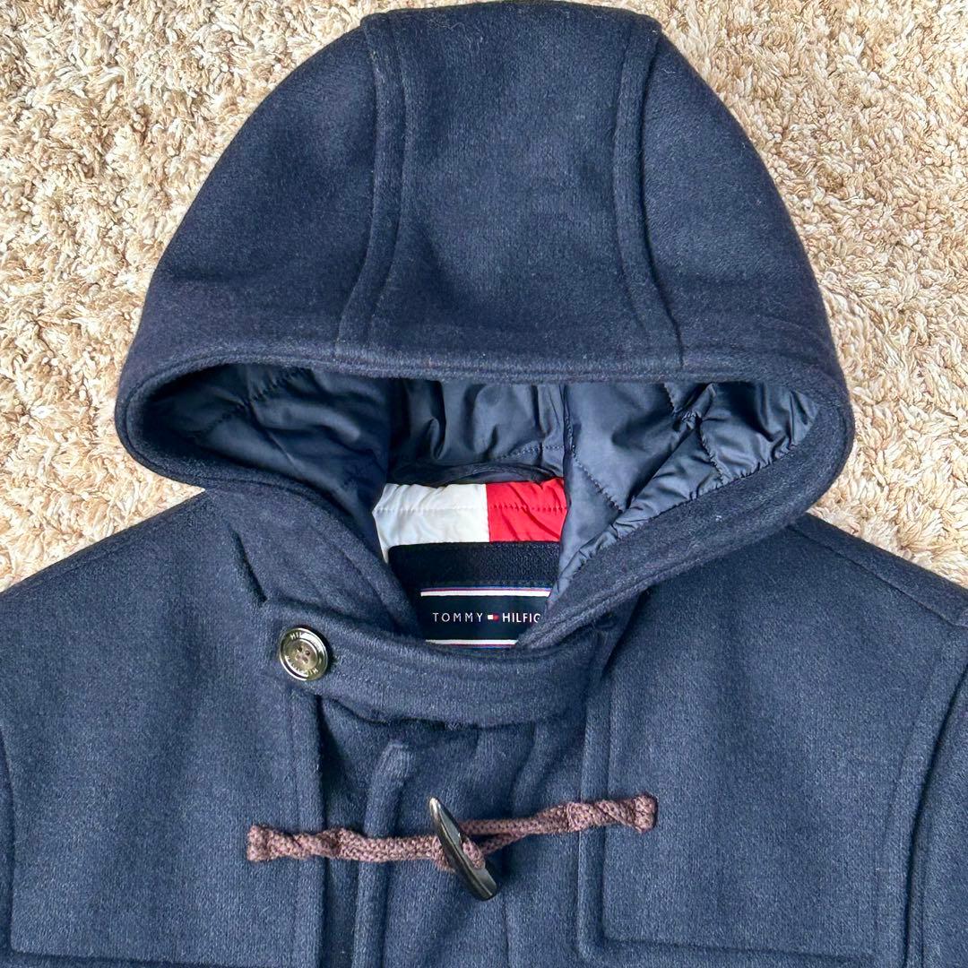 【美品】 トミーヒルフィガー ダッフルコート 中綿 ウール M トリコロール