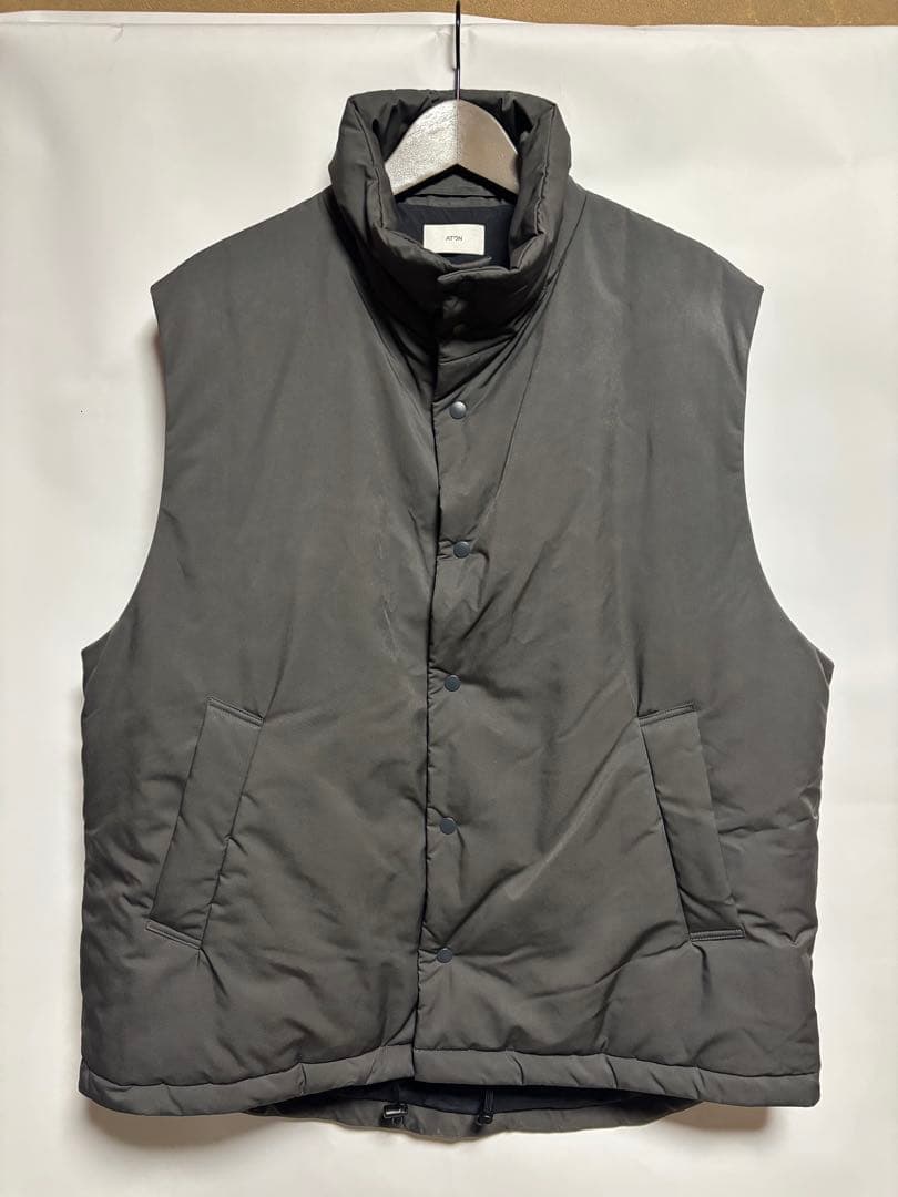 ATON VINTAGE NYLON TWILL PADDED VEST ベスト