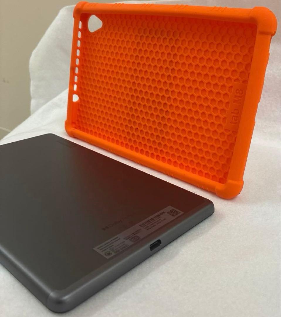 【美品】Lenovo Tab M8 タブレット &ケースカバー（オレンジ色）付
