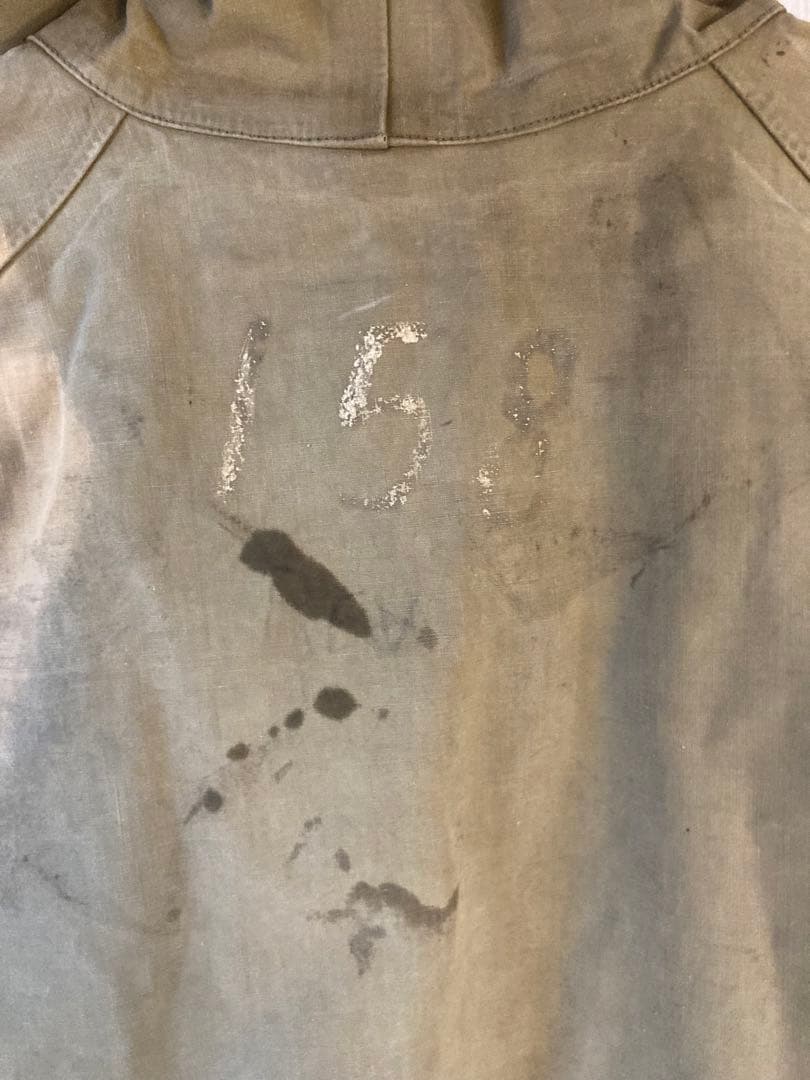 40’s 米軍　デッキレインパーカー メタルボタン　XL 相当　希少　sale