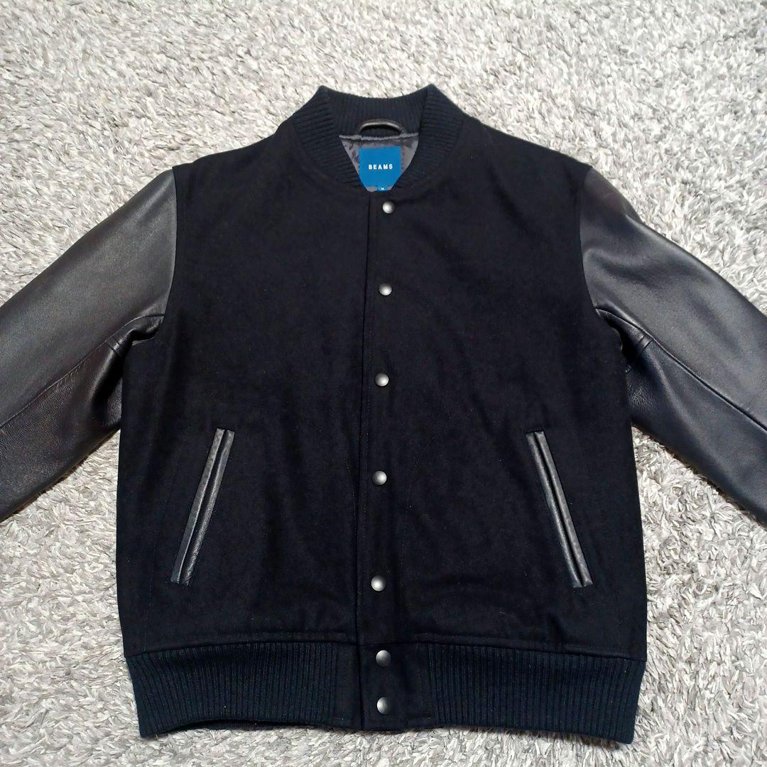 【希少シープスキン】BEAMSスタジャン 濃紺 サイズ M　お買い得
