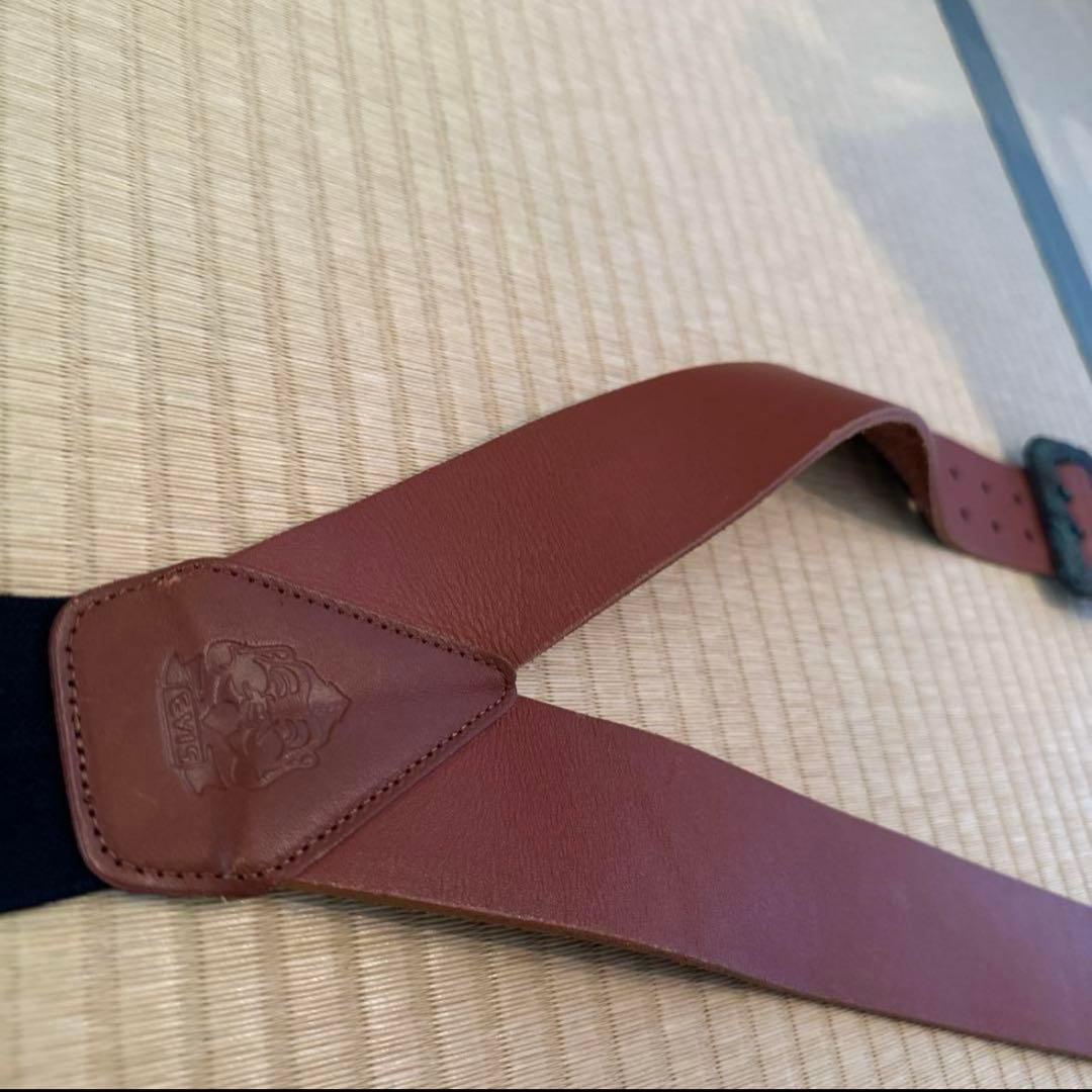 EVISU レザーサスペンダー