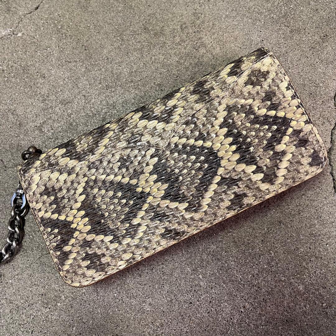 FUNNY ファニー ウォレット パイソンレザー ウォレットチェーン