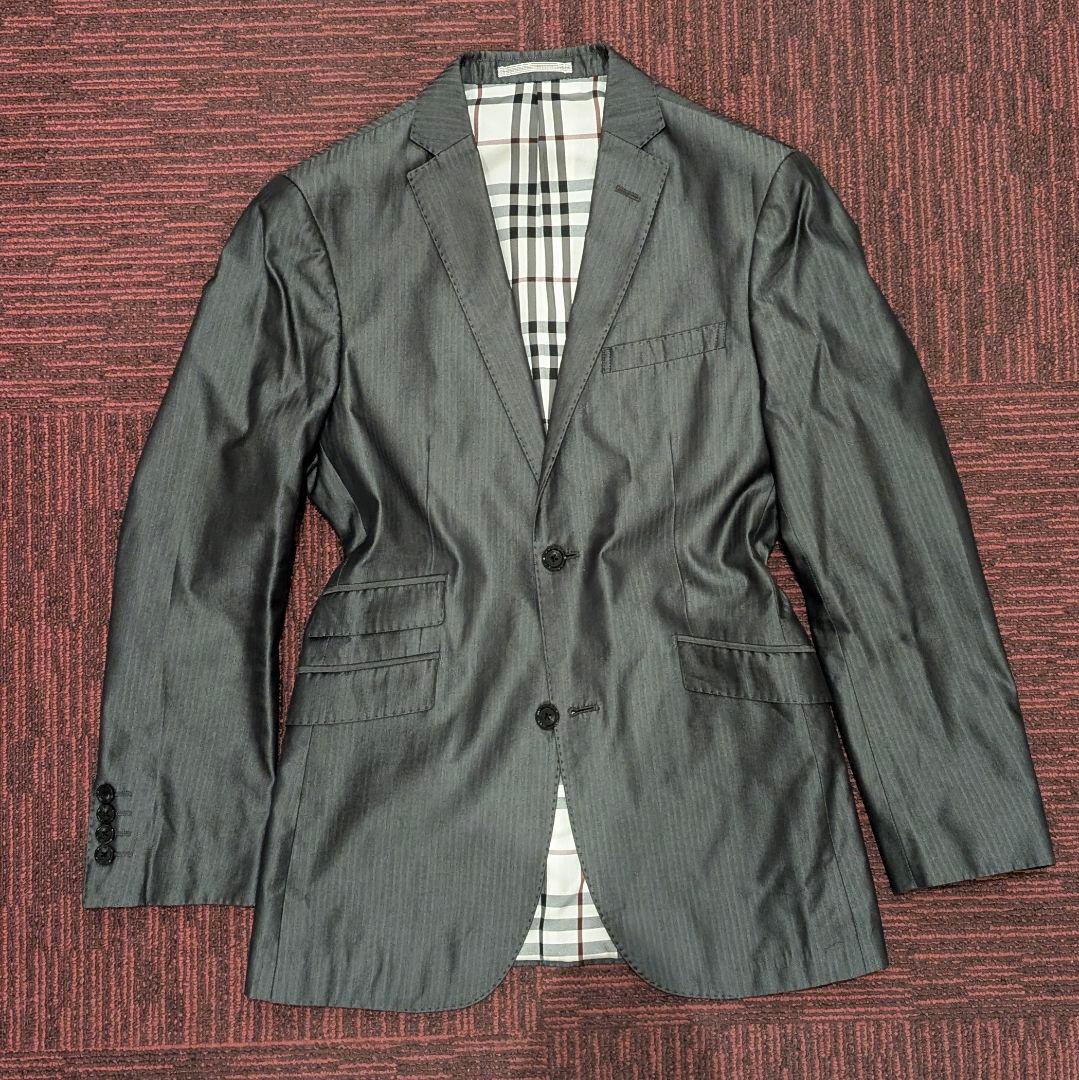 バーバリー ブラックレーベル スーツ セットアップ M/79 グレー光沢