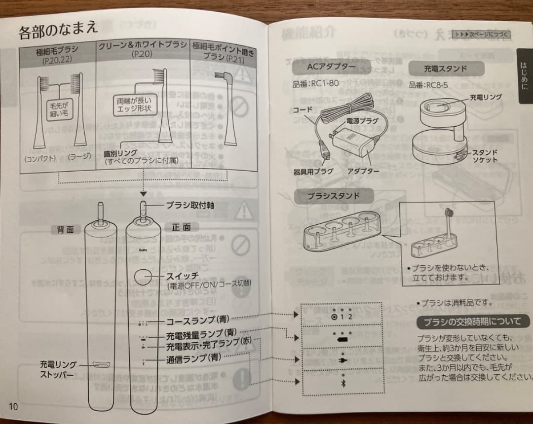 パナソニック バッテリー式 電動歯ブラシ ドルツ EW-DT52-K